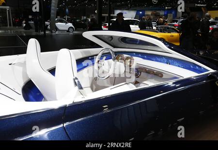 (180110) -- BRUXELLES, 10 janvier 2018 -- photo prise le 10 janvier 2018 montre la Mercedes-Maybach 6 Cabriolet lors de la journée des médias du 96e salon européen de l'automobile à Bruxelles, Belgique. (lrz) BELGIQUE-BRUXELLES-SALON EUROPÉEN DE L'AUTOMOBILE YexPingfan PUBLICATIONxNOTxINxCHN Banque D'Images