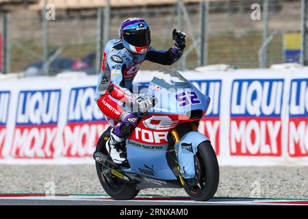 Barcelone, Espagne. 1 septembre 2023. Jeremy Alcoba d'Espagne de QJMOTOR Gresini Moto2 team avec Kalex lors de l'entraînement du Moto2 Gran Premi Energi Monster de Catalunya au circuit de Barcelona-Catalunya à Barcelone. (Image de crédit : © David Ramirez/DAX via ZUMA Press Wire) USAGE ÉDITORIAL SEULEMENT! Non destiné à UN USAGE commercial ! Banque D'Images