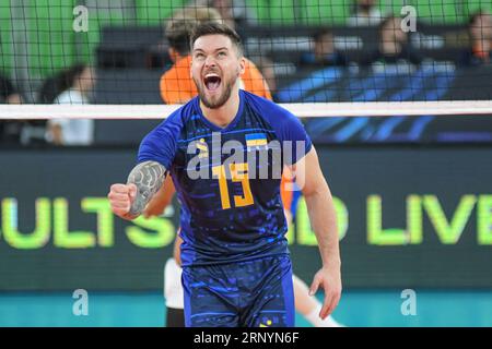 Vitaliy Shtchytkov (Ukraine). Championnat du monde de volleyball 2022. Banque D'Images