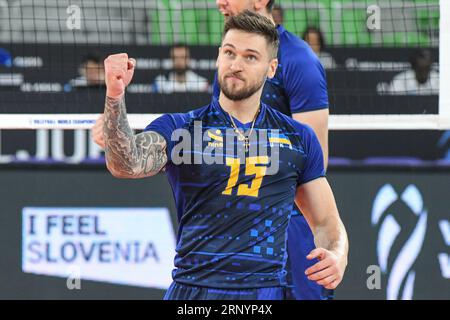 Vitaliy Shtchytkov (Ukraine). Championnat du monde de volleyball 2022. Banque D'Images