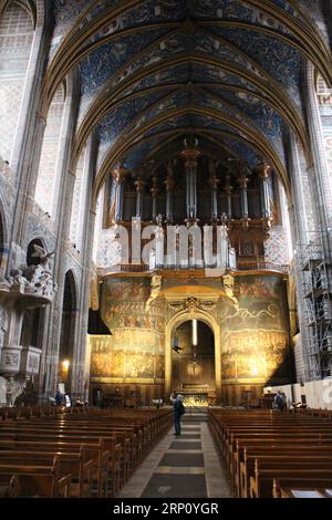 Intérieur de la cathédrale Sainte-Cécile à Albi, France Banque D'Images