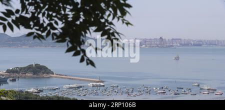 (180531) -- QINGDAO, 31 mai 2018 -- une photo prise le 31 mai 2018 montre le paysage de Qingdao, dans la province du Shandong de l est de la Chine. Le 18e Sommet de l'Organisation de coopération de Shanghai (OCS) est prévu pour juin 9-10 à Qingdao. ) (Zyd) CHINA-QINGDAO-SCO-SCENERY (CN) YinxGang PUBLICATIONxNOTxINxCHN Banque D'Images