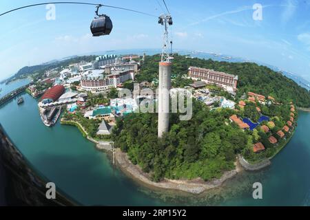 (180611) -- SINGAPOUR, 11 juin 2018 -- la photo prise le 6 juin 2018 montre l'île de Sentosa à Singapour. Le président américain Donald Trump et le haut dirigeant de la République populaire démocratique de Corée (RPDC) Kim Jong un se rencontreront mardi à l hôtel Capella, sur l île de Sentosa à Singapour. ) (YY) SINGAPORE-SENTOSA ISLAND-CAPELLA HOTEL ThenxChihxWey PUBLICATIONxNOTxINxCHN Banque D'Images