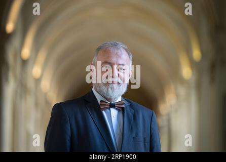 Prague, République tchèque. 31 août 2023. L’ambassadeur tchèque au Vietnam, Hynek Kmonicek, pose lors de l’interview accordée à l’Agence de presse tchèque (CTK), le 31 août 2023, à Prague, en République tchèque. Crédit : Michaela Rihova/CTK photo/Alamy Live News Banque D'Images