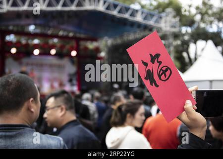 (180814) -- SAO PAULO, 14 août 2018 -- des personnes participent au Festival de l'immigration chinoise au Parque Aclimacao à Sao Paulo, Brésil, le 12 août 2018. La plus grande ville du Brésil, Sao Paulo, a célébré le Festival de l immigration chinoise au cours du week-end, dans l un des principaux parcs du pays, Parque Aclimacao. (gj) BRÉSIL-SAO PAULO-FESTIVAL DE L'IMMIGRATION CHINOISE LixMing PUBLICATIONxNOTxINxCHN Banque D'Images