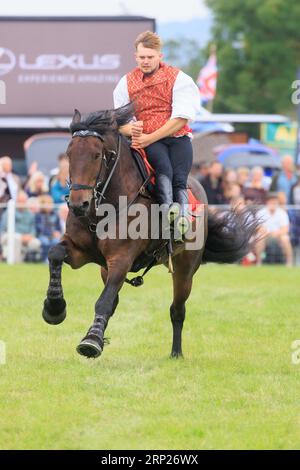 31st août 2023 les chevaux d'action Atkinson divertissent la foule au spectacle du comté de Bucks Banque D'Images