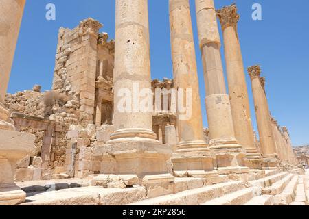Jerash Jordan anciennes ruines romaines à la ville romaine de Gerasa Banque D'Images