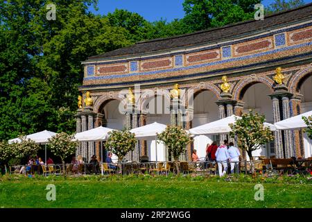 Cafe am Sonnentempel, Hermitage à Bayreuth, haute-Franconie, Bavière, Allemagne Banque D'Images