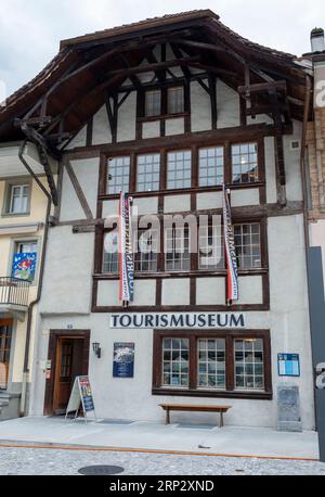 Musée du Tourisme, centre historique d'Unterseen, Interlaken, Canton de Berne, Suisse. Banque D'Images