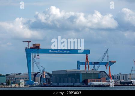 Chantiers navals allemands, Kiel, Schleswig-Holstein, Allemagne, port, chantier naval Banque D'Images