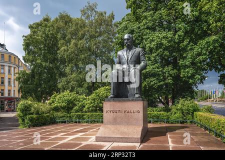 Statue de Kyosti Kallio - Helsinki, Finlande Banque D'Images