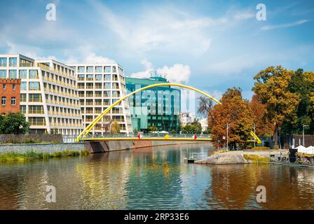 Passerelle Slodowa, Wroclaw, Voïvodie de Basse-Silésie, Pologne Banque D'Images