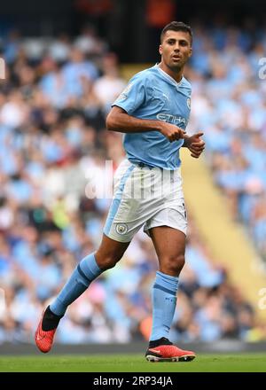 MANCHESTER, ROYAUME-UNI. 2 septembre 2023. Rodri de Manchester City lors du match de Premier League à l'ETIHAD STADIUM, MANCHESTER. Le crédit photo devrait être : Gary Oakley/Sportimage crédit : Sportimage Ltd/Alamy Live News Banque D'Images