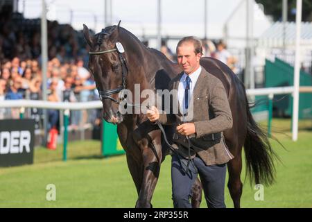 30 août 2023 Burghley Horse Trials inspection vétérinaire David fait avec Gailileo Nieuwmoed Banque D'Images