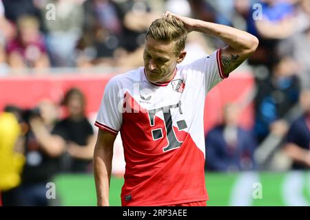 UTRECHT - Jens Toornstra du FC Utrecht déçu lors du match néerlandais d'Eredivisie entre le FC Utrecht et Feyenoord au Stadion Galgenwaard le 3 septembre 2023 à Utrecht, pays-Bas. ANP OLAF KRAAK Banque D'Images