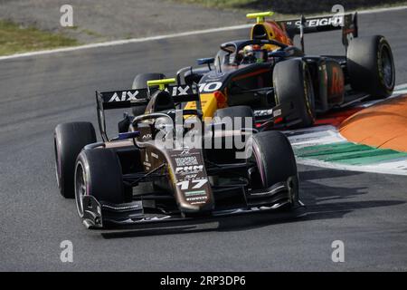 17 BENAVIDES Brad (spa), PHM Racing by Charouz, Dallara F2, action lors de la 12e manche du Championnat FIA de Formule 2 2023 du 1 au 3 septembre 2023 sur l'Autodromo Nazionale di Monza, à Monza, Italie Banque D'Images