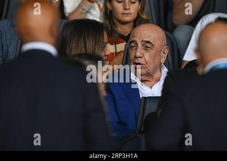 Adriano Galliani AD AC Monza avant le match de Serie A entre Atalanta BC et AC Monza au Gewiss Stadium à Bergame, Italia Soccer (Cristiano Mazzi/SPP) crédit : SPP Sport Press photo. /Alamy Live News Banque D'Images