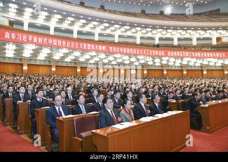 (181022) -- BEIJING, le 22 octobre 2018 -- le 17e Congrès national de la Fédération panchinoise des syndicats (ACFTU) s'est ouvert à Beijing, capitale de la Chine, le 22 octobre 2018. )(wsw) CHINA-BEIJING-ACFTU-17E CONGRÈS NATIONAL-OUVERTURE (CN) ZhangxLing PUBLICATIONxNOTxINxCHN Banque D'Images