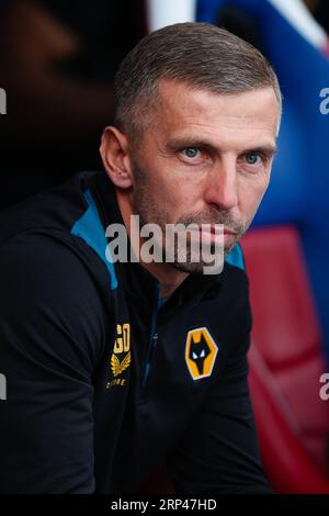 LONDRES, Royaume-Uni - 3 septembre 2023 : Gary O'Neil, Manager des Wolverhampton Wanderers, avant le match de Premier League entre Crystal Palace F.C. et Wolverhampton Wanderers F.C. à Selhurst Park (crédit : Craig Mercer / Alamy Live News) Banque D'Images