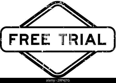 Grunge noir gratuit mot d'essai caoutchouc cachet sur fond blanc Illustration de Vecteur