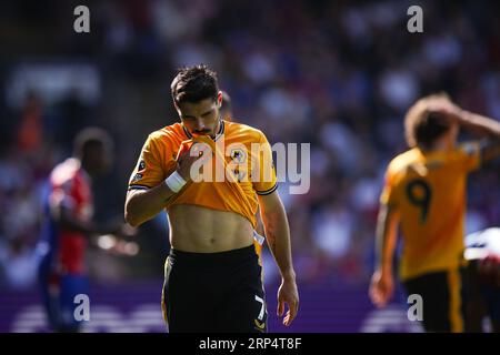 LONDRES, Royaume-Uni - 3 septembre 2023 : Pedro Neto de Wolverhampton Wanderers semble abattu lors du match de Premier League entre Crystal Palace F.C. et Wolverhampton Wanderers F.C. à Selhurst Park (crédit : Craig Mercer / Alamy Live News) Banque D'Images