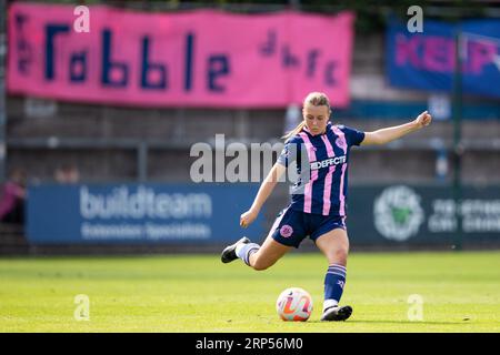 Londres, Royaume-Uni. 3 septembre 2023. Morgan Searle (Dulwich Hamlet 18) en action lors du match de Premier League entre Dulwich Hamlet et Ebbsfleet United à Champion Hill. Crédit : Liam Asman/Alamy Live News Banque D'Images