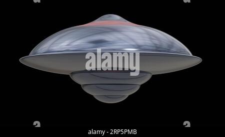 UAP , système de propulsion UFO. Vue interne du vaisseau extraterrestre. Intérieur de véhicule antigravité. Propulsion extraterrestre. Vue 1 dôme fermé. illustration de rendu 3d. Banque D'Images