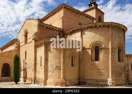 Vues de l'église romane San Millan à Ségovie, Espagne Banque D'Images