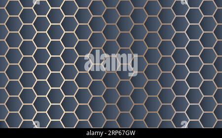 Motif de fond abstrait hexagonal en nid d'abeille Illustration de Vecteur