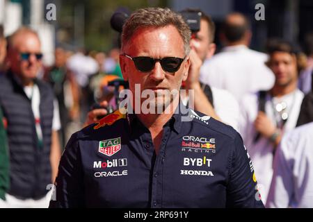 Monza, Italie. 03 septembre 2023. Christian Horner, Team Chief, Oracle Red Bull Racing lors du Grand Prix d'Italie de Formule 1 Pirelli 2023 le 3 septembre 2023 à Monza, en Italie. Crédit : Luca Rossini/E-Mage/Alamy Live News crédit : Luca Rossini/E-Mage/Alamy Live News Banque D'Images