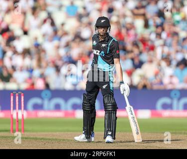 Birmingham, Royaume-Uni. 03 septembre 2023. Blackcaps Mark Chapman en action lors du 3e match international Vitality T20 entre l'Angleterre et la Nouvelle-Zélande au Edgbaston Cricket Ground, Birmingham, Angleterre, le 3 septembre 2023. Photo de Stuart Leggett. Usage éditorial uniquement, licence requise pour un usage commercial. Aucune utilisation dans les Paris, les jeux ou les publications d'un seul club/ligue/joueur. Crédit : UK Sports pics Ltd/Alamy Live News Banque D'Images