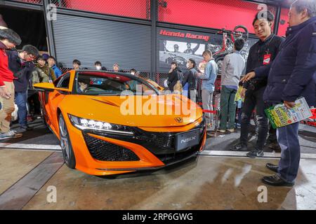 (190113) -- CHIBA, 13 janv. 2019 (Xinhua) -- visite du Tokyo Auto salon 2019 à Chiba, Japon, le 13 janvier 2019. Quelque 420 entreprises ont participé à cet événement de trois jours, qui a été fermé dimanche. (Xinhua/Ma Caoran) JAPAN-CHIBA-AUTO SALON PUBLICATIONxNOTxINxCHN Banque D'Images