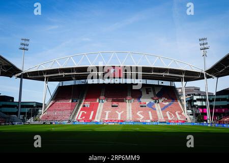 Utrecht, pays-Bas. 03 septembre 2023. Utrecht - Stade Galgenwaard lors du match d'Eredivisie entre FC Utrecht et Feyenoord au Stadion Galgenwaard le 3 septembre 2023 à Utrecht, aux pays-Bas. Crédit : photos boîte à boîte/Alamy Live News Banque D'Images