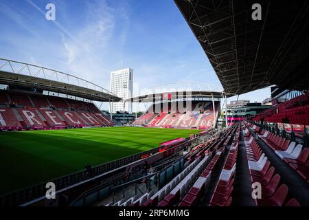 Utrecht, pays-Bas. 03 septembre 2023. Utrecht - Stade Galgenwaard lors du match d'Eredivisie entre FC Utrecht et Feyenoord au Stadion Galgenwaard le 3 septembre 2023 à Utrecht, aux pays-Bas. Crédit : photos boîte à boîte/Alamy Live News Banque D'Images