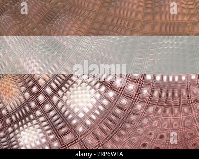 Fond abstrait multicolore. Couleurs métallisées marron et orange. illustration 3d, rendu 3d. Banque D'Images