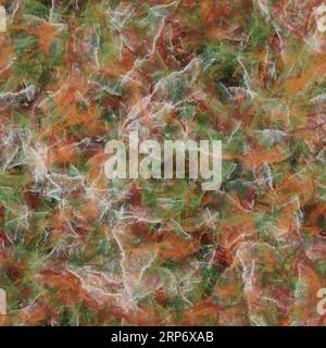 Traits de pinceau transparents abstraits orange, vert, rouge, noir et blanc. Effet marbre. Motif sans couture. Banque D'Images