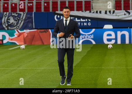 Pamplona, Espagne. 3 septembre 2023. Sport. Football/Soccer.Miguel Ángel Ortiz Arias (arbitre de match) lors du match de football de la Liga EA Sports entre CA Osasuna et FC Barcelone joué au stade El Sadar à Pamplona (Espagne) le 3 septembre 2023. Crédit : Inigo Alzugaray/CordonPress crédit : CORDON PRESS/Alamy Live News Banque D'Images