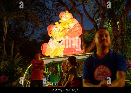 (190131) -- KUALA LUMPUR, 31 janv. 2019 (Xinhua) -- les gens visitent le Festival des lanternes du nouvel an chinois au temple Dong Zen à Jenjarom en Malaisie, le 31 janvier 2019. Le Festival des lanternes se déroulera jusqu'au 19 février. (Xinhua/Chong Voon Chung) MALAISIE-KUALA LUMPUR-CHINE NOUVEL AN-LANTERNE FESTIVAL PUBLICATIONxNOTxINxCHN Banque D'Images