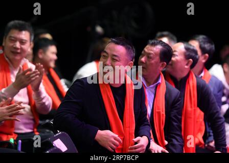 (190202) -- BEIJING, 2 février 2019 (Xinhua) -- Liu Guoliang, président de l'Association chinoise de tennis de table, assiste à une fête organisée par l'équipe chinoise de tennis de table pour célébrer le festival du printemps à Beijing, en Chine, le 2 février 2019. (Xinhua/Jia Yuchen) (SP)CHINE-PÉKIN-TENNIS DE TABLE-SPRING FESTIVAL PUBLICATIONxNOTxINxCHN Banque D'Images