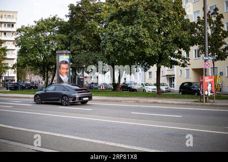 Munich, Allemagne. 03 septembre 2023. Markus Söder CSU Wahlplakate am 3.9.2023 à München. Die Landtagswahl und Bezirkstagswahl in Bayern wird am 8.10.2023 stattfinden. -- Markus Soeder CSU posters électoraux le 3 septembre 2023 à Munich, Allemagne. Les élections des États et des districts en Bavière auront lieu le 8 octobre 2023. (Photo Alexander Pohl/Sipa USA) crédit : SIPA USA/Alamy Live News Banque D'Images