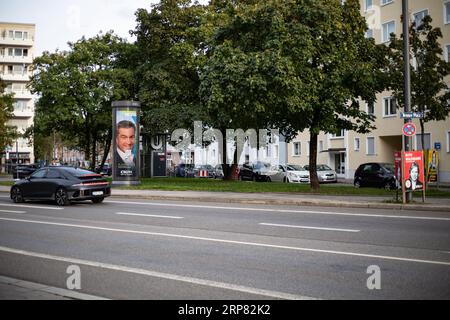 Munich, Allemagne. 03 septembre 2023. Markus Söder CSU Wahlplakate am 3.9.2023 à München. Die Landtagswahl und Bezirkstagswahl in Bayern wird am 8.10.2023 stattfinden. -- Markus Soeder CSU posters électoraux le 3 septembre 2023 à Munich, Allemagne. Les élections des États et des districts en Bavière auront lieu le 8 octobre 2023. (Photo Alexander Pohl/Sipa USA) crédit : SIPA USA/Alamy Live News Banque D'Images