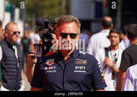 Monza, Italie. 3 septembre 2023. Christian Horner, Team principal d'Oracle Red Bull Racing, lors de la Formule 1 Pirelli Gp d'Italia. Crédit : Alessio Morgese/Alessio Morgese / Emage / Alamy Live News Banque D'Images