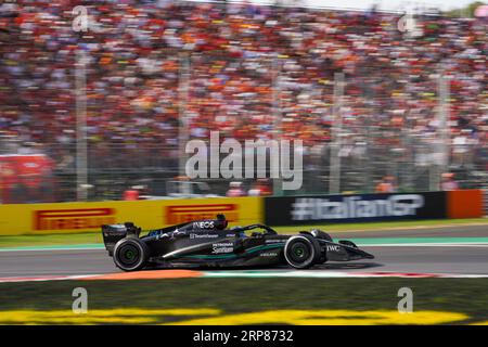 Monza, Italie. 3 septembre 2023. George Russell du royaume-uni au volant de la Mercedes-AMG Petronas F1 Team F1 W14 E Performance Mercedes (63), lors de la Formule 1 Pirelli Gp d'Italia. Crédit : Alessio Morgese/Alessio Morgese / Emage / Alamy Live News Banque D'Images