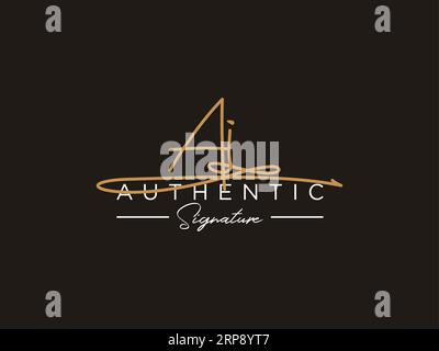 Vecteur de modèle de logo de signature ai. Illustration de Vecteur
