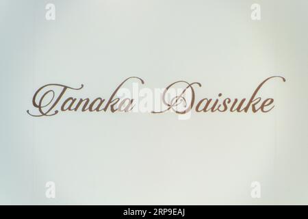 Tokyo, Japon. 2 septembre 2023. Logo tanakadaisuke, 2 septembre 2023 - Rakuten Fashion week TOKYO 2024 S/S : TOKYO FASHION AWARD 2024 organisé à Tokyo, Japon. Crédit : Keiichi Miyashita/AFLO/Alamy Live News Banque D'Images