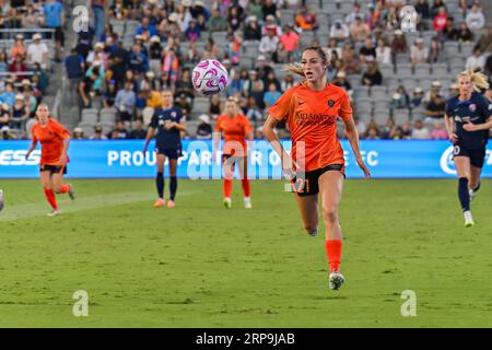 San Diego, Californie, États-Unis. 03 septembre 2023. Ryan Gareis (21), attaquant de Houston Dash, lors d'un match de football NWSL entre Houston Dash et le San Diego Wave FC au Snapdragon Stadium de San Diego, en Californie. Justin Fine/CSM/Alamy Live News Banque D'Images