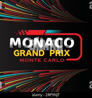 Fond d'écran Grand Prix de Monaco coloré Illustration de Vecteur