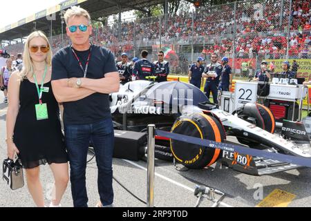 Monza, Italie. 03 septembre 2023. MONZA, Italie, 3. Septembre 2023 ; chef célèbre Gordon Ramsey avec sa fille Holly Anna Ramsay, Parco di Monza, Autodromo, Formule 1, F1, Italian Grand Prix, Grosser Preis von Italien, GP d'Italie, Motorsport, Race, Formel1, Honorarpflichtiges Foto, image payante, Copyright © Arthur THILL/ATP images (THILL Arthur/ATP/SPP) crédit : SPP Sport Press photo. /Alamy Live News Banque D'Images