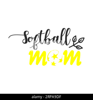 Softball, conception de t-shirt typographie, impression de t-shirt, freebie SVG, conception de t-shirt, conception de lettrage de t-shirt Illustration de Vecteur