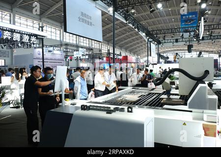 La 21e exposition internationale de fabrication d'équipements de Chine débute dans la ville de Shenyang, dans la province du Liaoning du nord-est de la Chine, du 1 au 27 septembre 2023. Banque D'Images